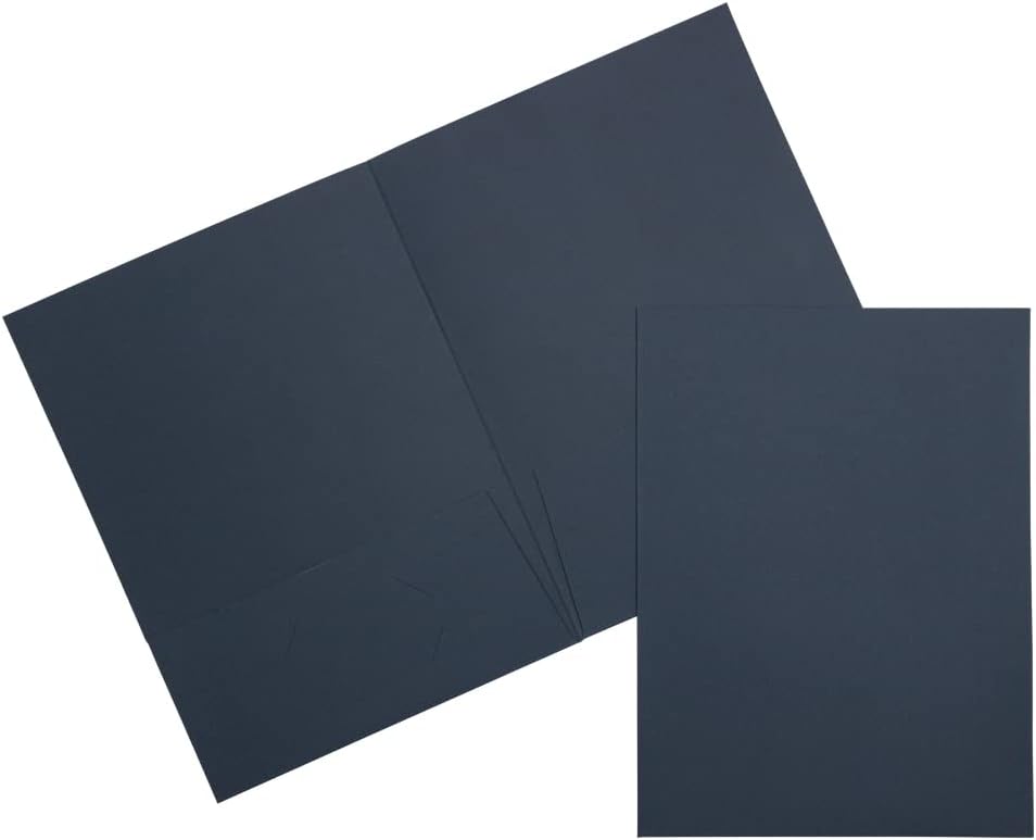 jam paper two pocket textured linen presentation folders, main product view