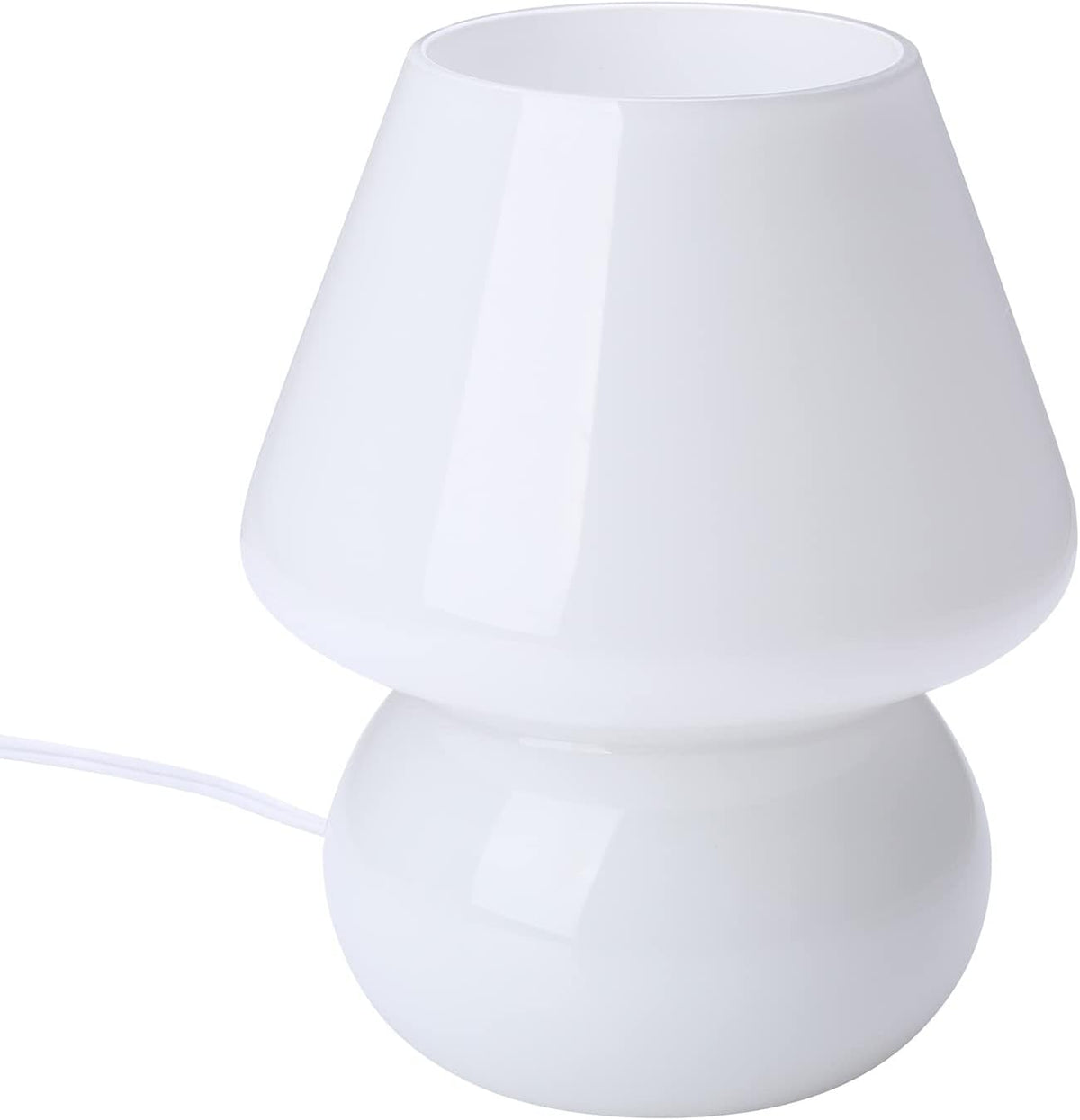 BSOD Mushroom lamp,Glass Mushroom Bedside Table Lamp Translucent Murano Vinta...