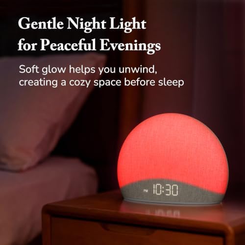 housbay sunrise alarm clock with bluetooth speaker &, package contents