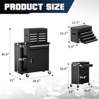 5 drawer rolling tool chest, 3-in-1 assembled tool, close-up detail