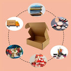 13x9x4 inch shipping boxes set of 20, brown shown in use
