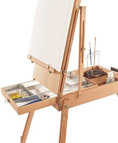 mabef m22 french sketch box easel, portable oiled on a desk or shelf