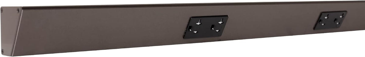 Task Lighting TR Series Angle Power Strip, 48 inch, 3 Dual Receptacles, Bronze