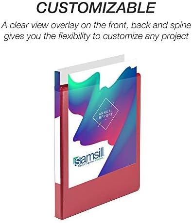 Samsill Durable .5 Inch Binder, Made in the USA, Round Ring Customizable Clear - Image 8
