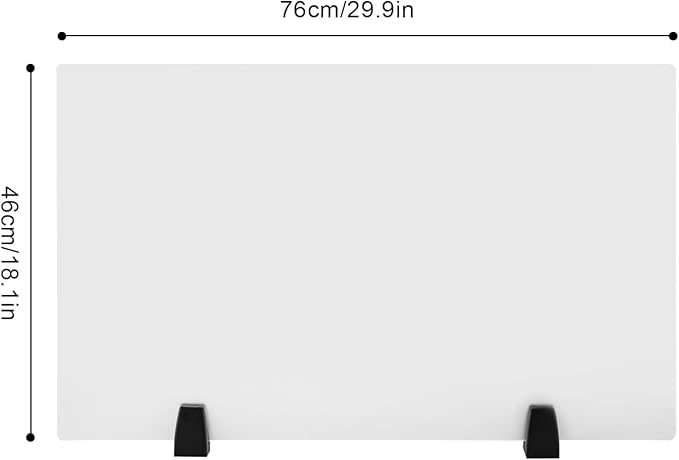 2 Pack Clamp-on Desk Privacy Panels, Frosted Acrylic Desk Dividers - Image 3