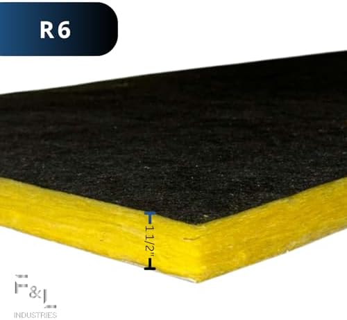 f&l r6 fiberglass board acoustic insulation panels –, close-up detail
