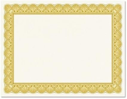 Elite Gold & White Parchment Certificate Papers by Fine+Stationery