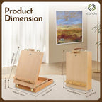 conda premium wooden sketch box easel - adjustable shown in use