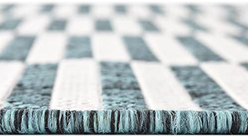 unique loom outdoor striped collection area rug showing dimensions