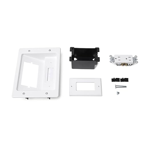 Wall Cable Concealer Management Kit, Recessed Outlet Behind TV - Image 8