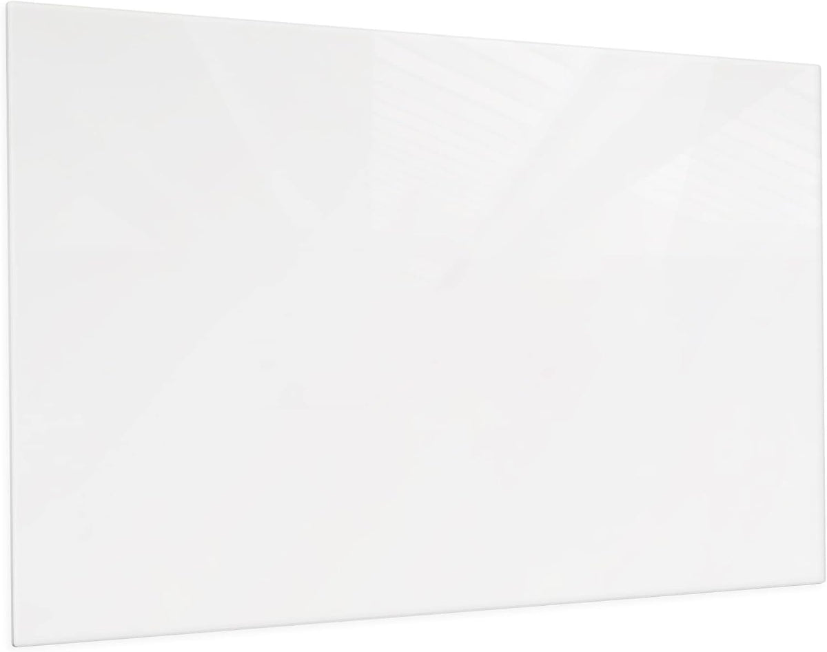 Fab Glass and Mirror Magnetic Glass Dry Erase Board - Frameless Floating Whit...