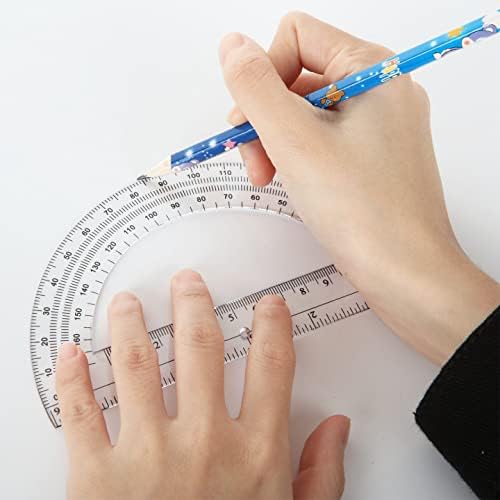 CertBuy 48 Pack Clear Protractor 6 Inch, Plastic Protractor Math Protractors - Image 5