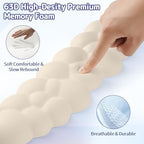 Cloud Wrist Rest Keyboard, Cloud Keyboard Wrist Pad Set with PU Leather Memory Foam, Cute Arm Rest for Palm Support, PC/Gaming Desk Accessories/Office Setup/Computer Hand Cushion - Beige