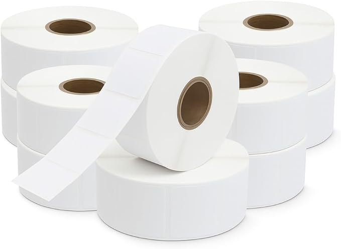 1 1/4” × 1”Direct Thermal Printer Labels, 10 Rolls, 800 Matte White Thermal by Unknown