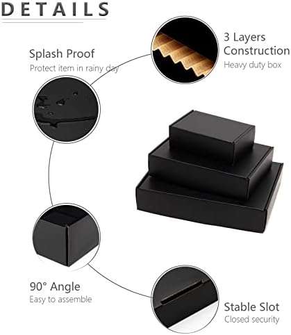 timirog black shipping boxes 11 1/8 x 8 showing dimensions