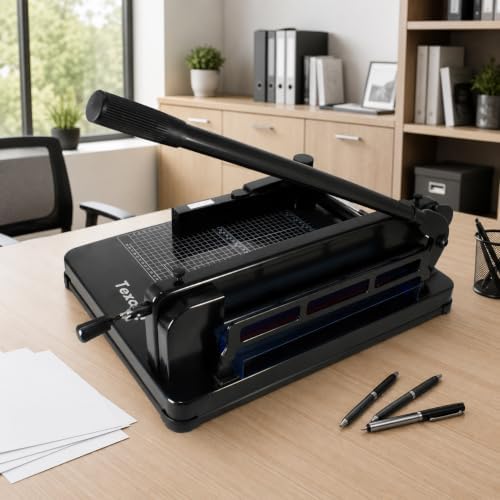 Heavy Duty Guillotine Paper Cutter - 400 Sheets Capacity, A4 12" Stack P...