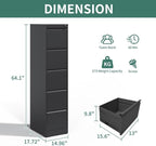 FLIXELIO 5 Drawer File Cabinet - Image 3