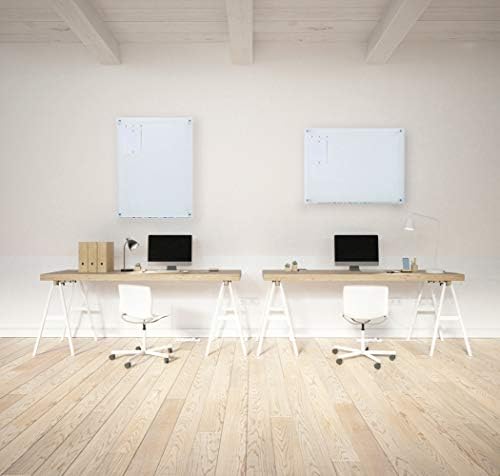 Audio-Visual Direct Magnetic Glass Whiteboard, 48" x 36", Ultra-White