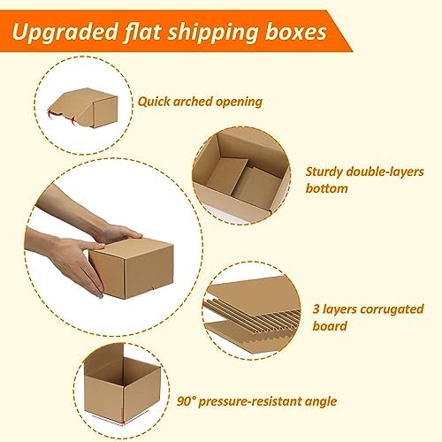 horlimer 7x5x4 inches shipping boxes set of 50, close-up detail