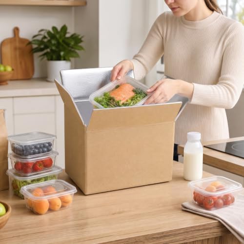 zavoos 12 pack insulated shipping box, 10.8'' x showing dimensions