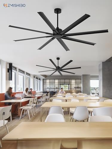 zmishibo 84 inch heavy-duty ceiling fan without light on a desk or shelf