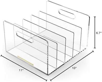 Acrylic File Sorter, Desktop File Collator Office File Organizer, Clear 11.4&...