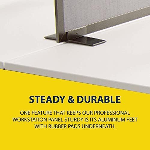 OBEX Acoustical Free Standing Privacy Screen, Cubicle Accessories Desk Privacy - Image 4