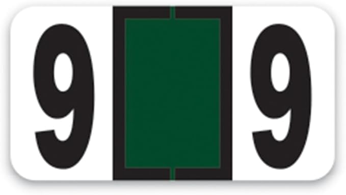 File Right Number Labels Roll – Color-Coded Numeric Filing Labels, 1-5/8" × by Unknown