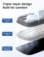 Meatanty Keyboard and Mouse Wrist Rest Set, Ergonomic Computer Wrist Pad, Memory Foam Wrist Support for Desk, Hand Typing Palm Mouse Rest Office Gaming Accessories, Carpal Tunnel Pain Relief Cushion