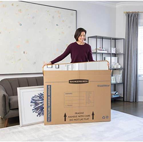bankers box 4-pack medium tv/picture/mirror moving boxes, close-up detail