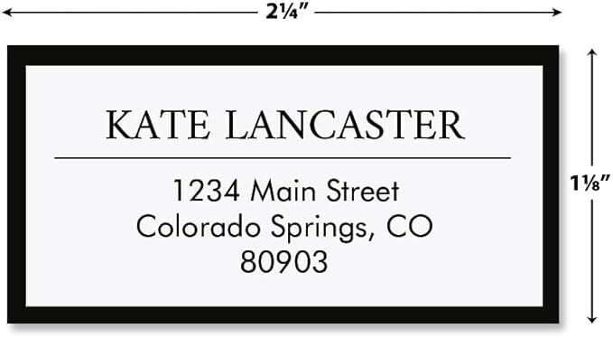 Lux Black Border Frame Return Address Labels-Set of 72, Self-Adhesive, - Image 2