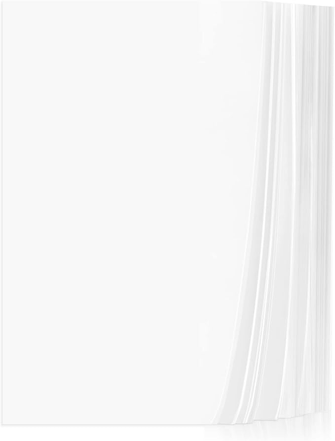 Vellum Paper, Cridoz 115GSM Transparent Vellum 8.5 x 11 Translucent Clear by cridoz