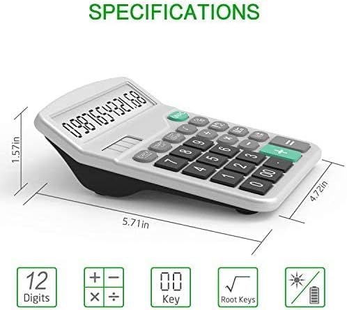 Solar & AA Battery Dual Power Electronic Calculator - Image 5