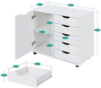 Naomi Home Amy 5-Drawer Craft & Office Storage Cabinet - Image 2