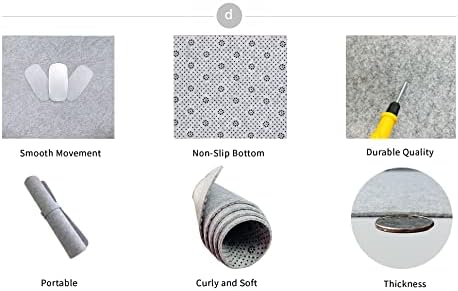 DAWNTREES Large Felt Desk Mat, Office Computer Desk Mat - Image 9