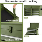 dreamade 5-drawer tool chest combo, rolling tool cabinet, front angle view