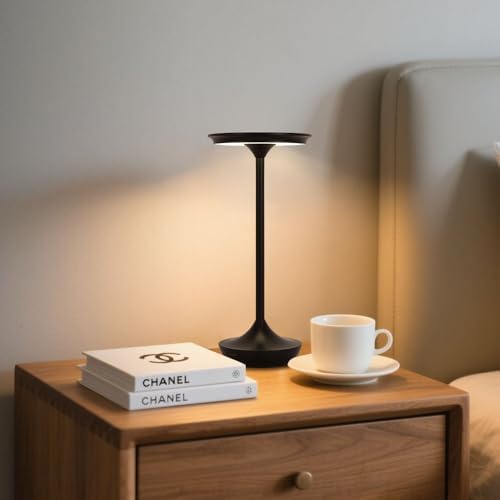 Cordless Rechargeable Table Lamps, Portable 6000mAh Battery Desk Lamp Waterpr...