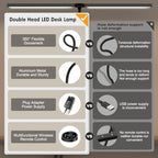 pzloz led desk lamp for office home shown in use