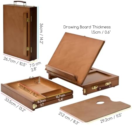 meeden table top easel with drawer: tabletop easel shown in use