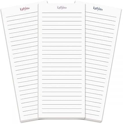 Current Elegant Lined Personalized Notepads – Set of 3, 50-Sheet Pads, 3 1/4 x by Current