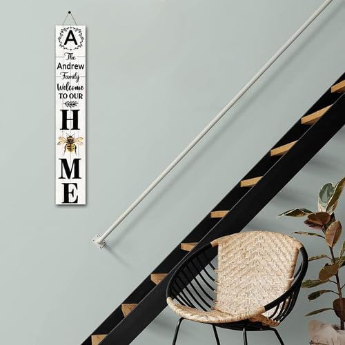 SRongmao Welcome To Our Home Porch Sign Personalized Welcome Sign - Image 5