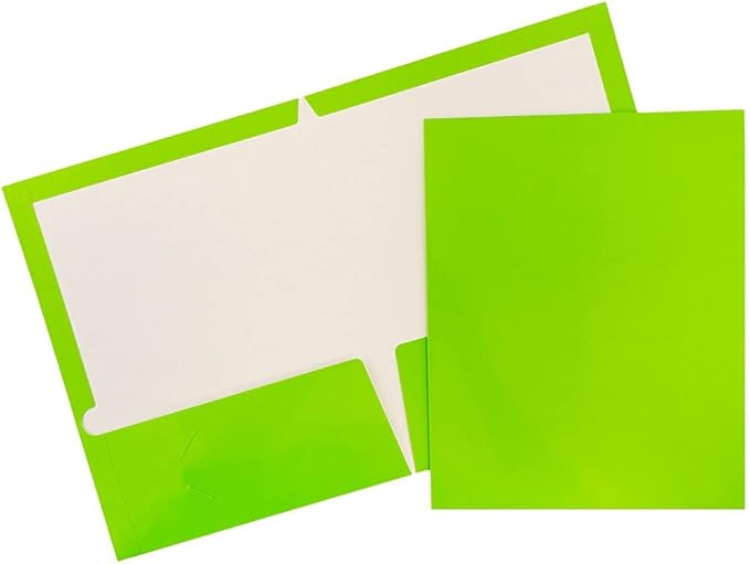 JAM PAPER Laminated Two Pocket Glossy School Folders by JAMPaper