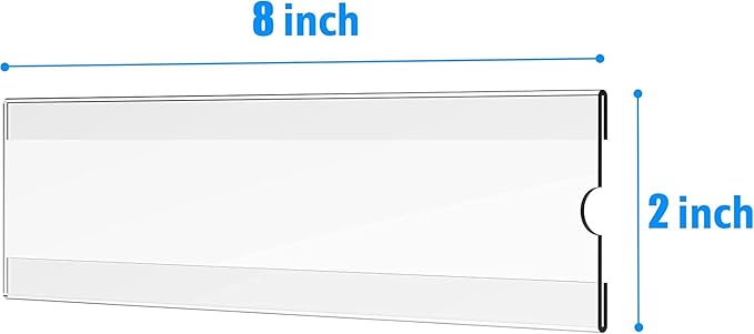 TONICE 6 Pack Acrylic Desk 2x8 Nameplate Holders, Acrylic Nameplate Holders - Image 3