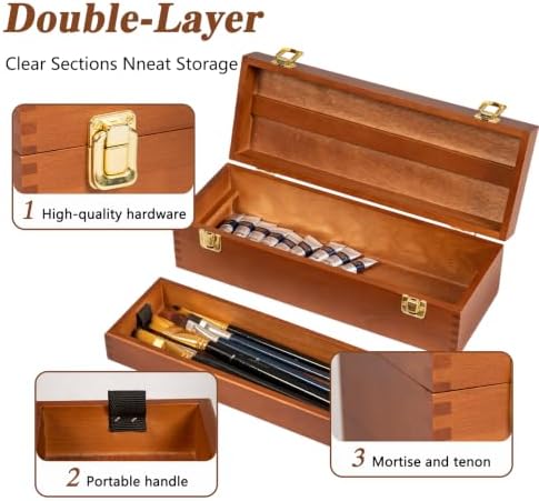 djar multi-function artist tool box with locking clasps, close-up detail