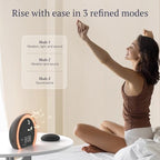 anjank super loud alarm clock with wireless bed, side view