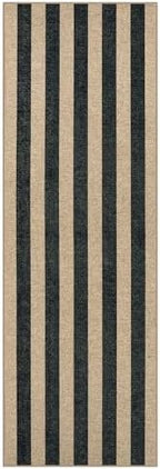 lahome striped easy jute outdoor runner rug, 2x6, front angle view
