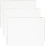 Smead Heavyweight End Tab Fastener File Folder, Shelf-Master® Reinforced Straight-Cut Tab, 2 Fasteners, Letter Size, White, 50 per Box (25840)