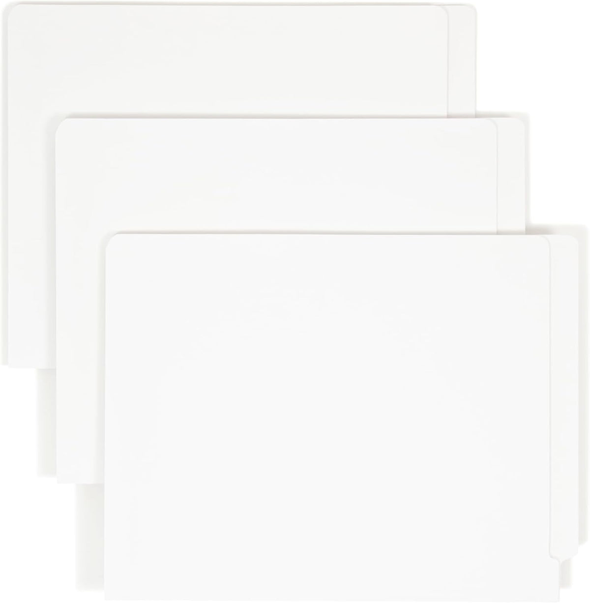 Smead Heavyweight End Tab Fastener File Folder, Shelf-Master® Reinforced Straight-Cut Tab, 2 Fasteners, Letter Size, White, 50 per Box (25840)