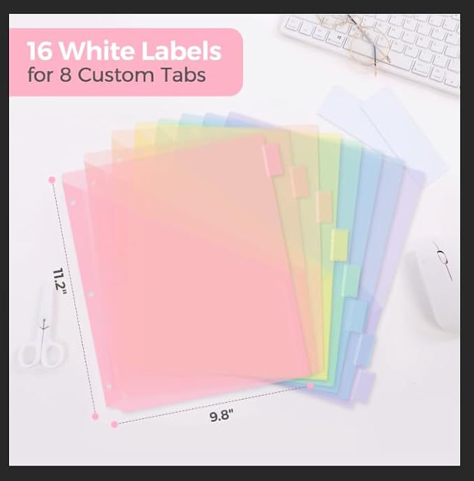 SKYDUE Pastel Binder Dividers - Image 2