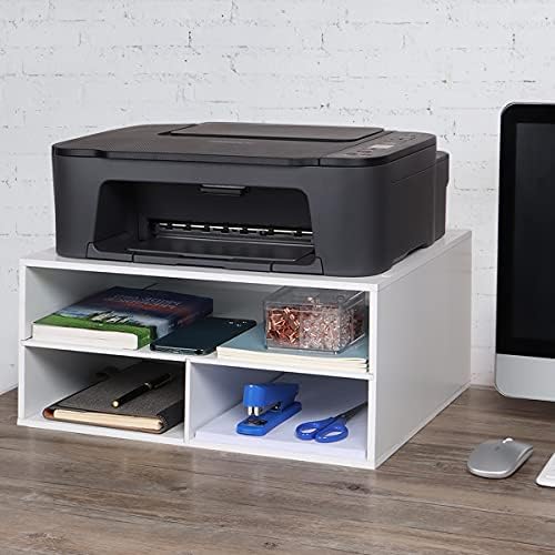 EMERIT Printer Stand for Desk - 2 Tier Desktop Printer Stand with Paper Stora...